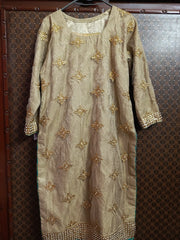 Maria B Style Loose Fabric Stitched Shirt with Banarsi Inner & Stone Work